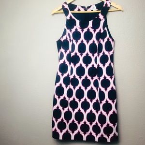 Crown & Ivy Printed Dress, Size 8, EUC, navy/pink